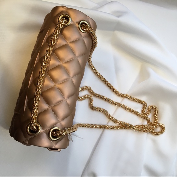 alfa bags Bags Alfa Bags Rose Gold Quilt Jelly Rubber Bag Poshmark